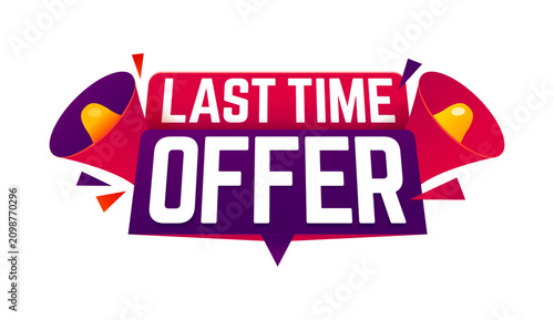 Cuadro en lienzo Shop last time sale, price offer deadline label