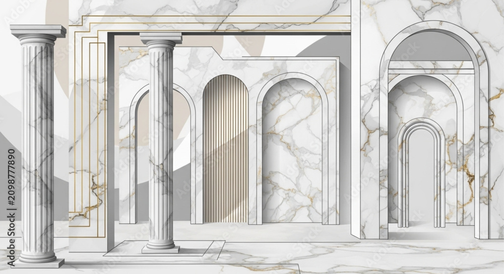 Fototapeta premium architectural detail of a building with columns