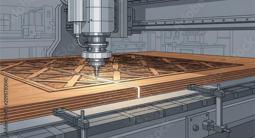 sewing machine in a machine