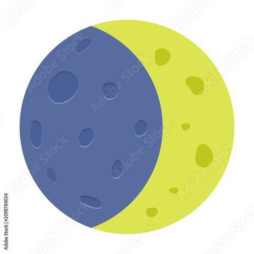 Cute crescent Moon sticker