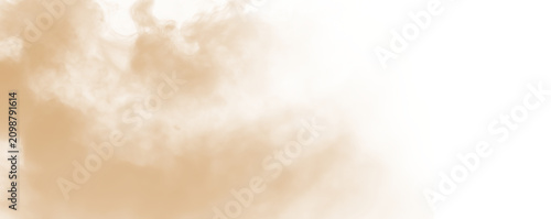Fotografía Dust sand soil smoke cloud particles isolated on transparent white background