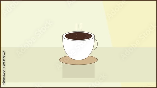 minimalist coffee cup animation