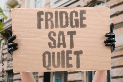 Canvas Print "Fridge Sat Quiet" The appliance hummed gently