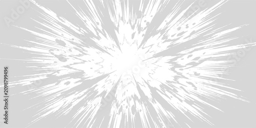 Obraz na płótnie Abstract starburst explosion emanating from a bright white center against a ligh