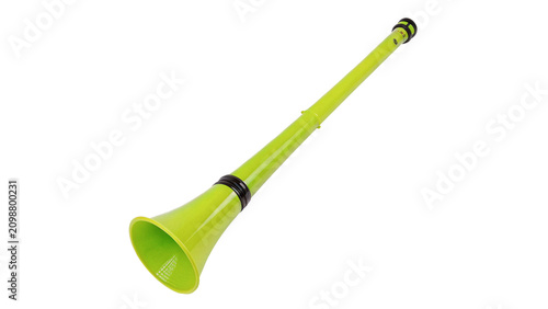 Foto Colorful plastic party horn trumpet festive birthday celebration noise maker iso