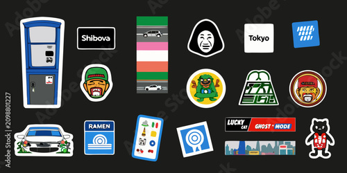 Collection Of Japanese Culture Vector Illustrations Colorful And Stylized