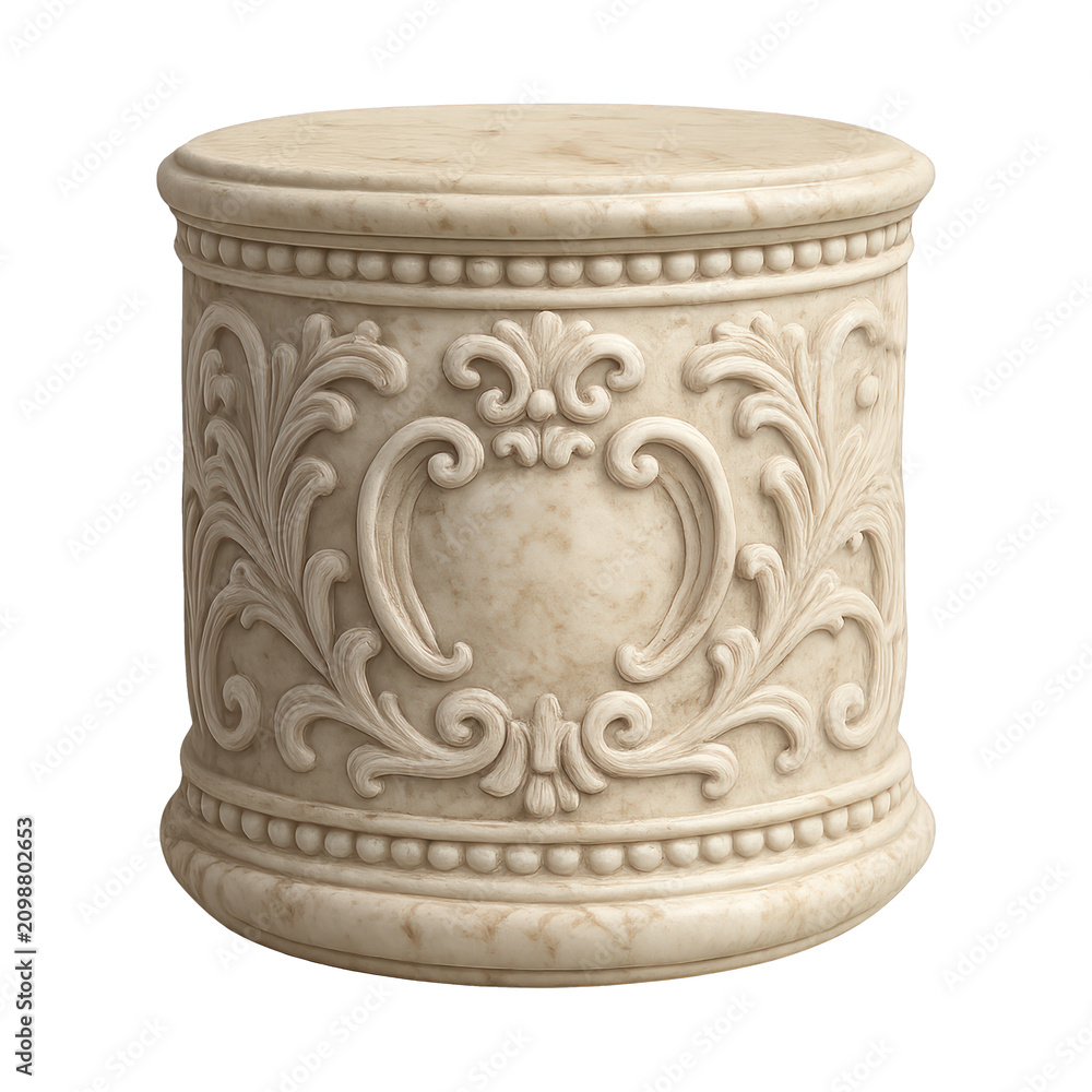 Obraz premium PNG Ornate marble pedestal design