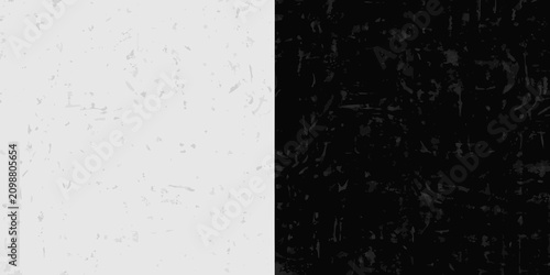 Quadro su tela Grunge texture split into white and black distressed surface pattern