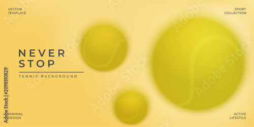 Minimal sports background with tennis balls and soft gradient colors. Ideal for banners, sports branding, presentations, websites and promotional materials.