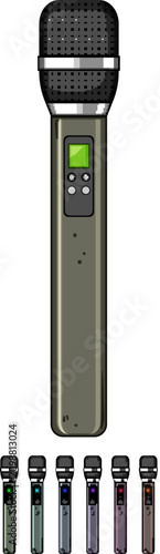Tableau sur toile handheld radio microphone cartoon