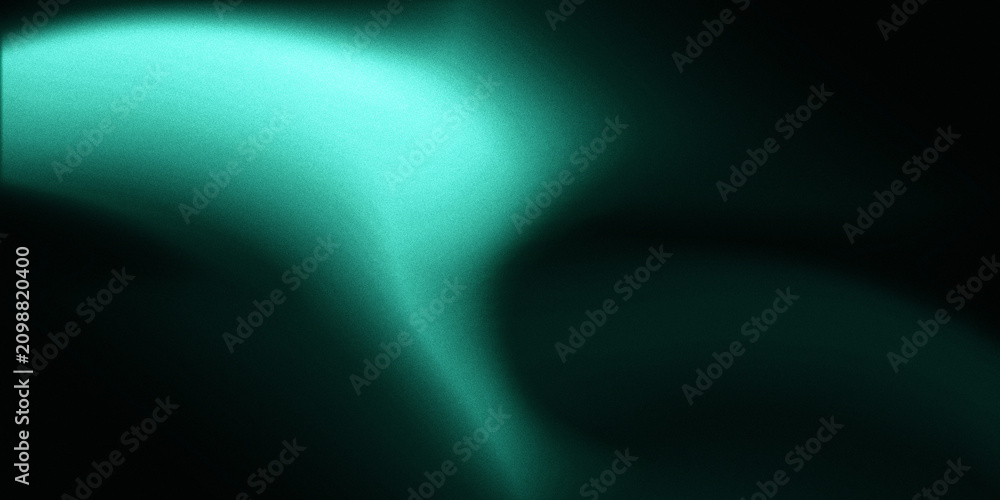 Fototapeta premium Abstract background, with soft flowing, waves in bright, cyan and black, gradient, smooth texture, with gentle light, diffusion effect