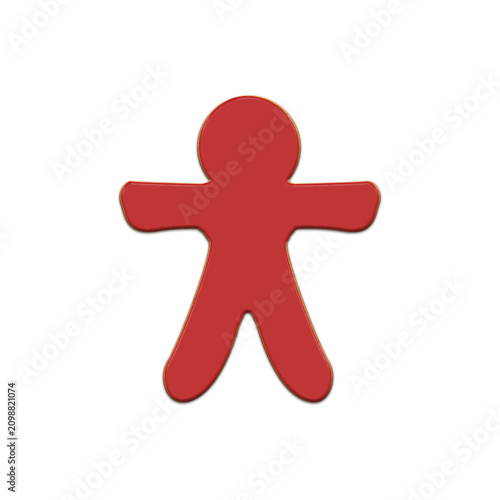3d render of a man holding a sign