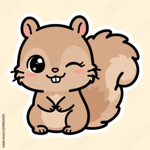 Canvas Print Squirrel icon