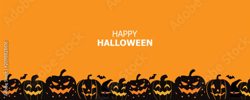 Fotografía Halloween Cute posters for sale, template social media with spooky characters in pastel colors