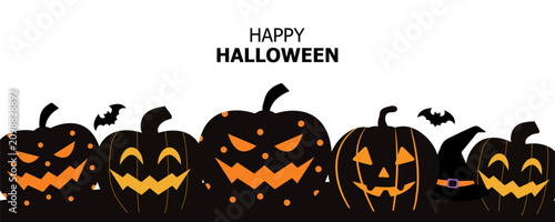 Tableau sur toile Halloween Cute posters for sale, template social media with spooky characters in pastel colors