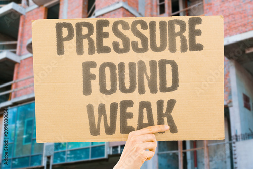 Vászonkép "Pressure Found Weak" Force located vulnerable spot