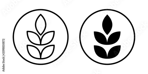 Konstfotografi High Fiber Food Icon represents healthy nutrition, dietary fiber, and balanced eating with an editable outline vector illustration