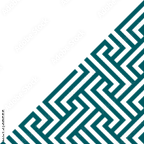 Teal and White Maze Line Background