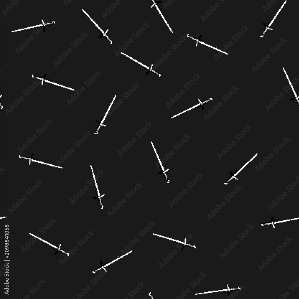 Fototapeta premium seamless pattern battle medieval sword cartoon. steel sharp, knife knight, old handle battle medieval sword sign vector