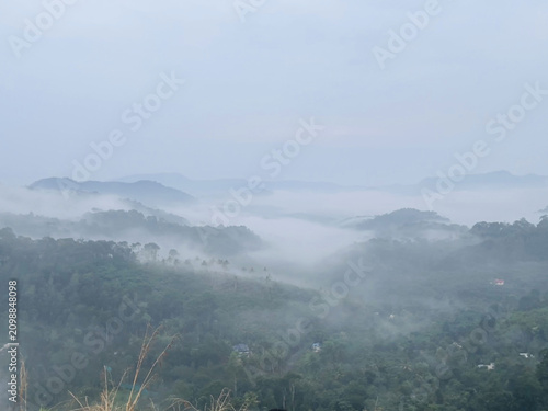 misty morning in the mountains