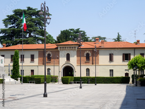 Photos Piazza Cavour, old square in Cassano d Adda, Milan, Italy
