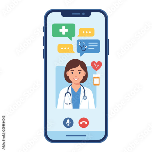 Mobile Phone Application for Virtual Medical Consultation with a Doctor and Remote Healthcare Support
