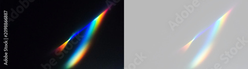 Konstfotografi Rainbow crystal artwork featuring prism sparkle, diamond glow, diffraction effec