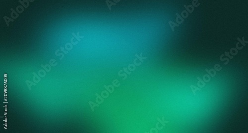Abstract Teal Green Gradient Background with Blurred Light Effects and Grain Texture