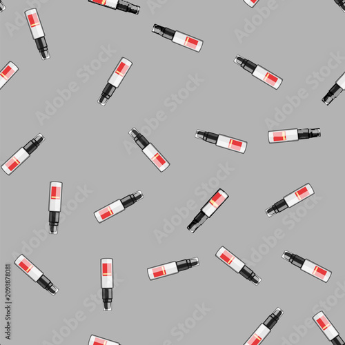 Photos seamless pattern repair hair serum cartoon