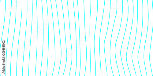 Photos Abstract cyan wavy lines pattern on white background vector illustration with thin vertical curved stripes, dynamic grid line texture template for modern graphic layout banner print web