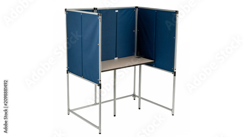 Tableau sur toile Office workstation booth desk partition screen separator isolated on transparent