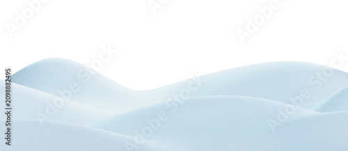 Bild auf Leinwand Christmas snow pile landscape with ice sparkle texture isolated on transparent background