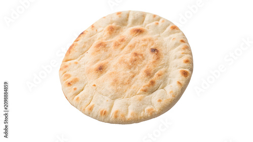 Konstfotografi Freshly baked round meat pie or savory tart isolated on transparent background