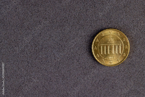 Принти на полотні old 10-cent metal coins of the European Union, close up