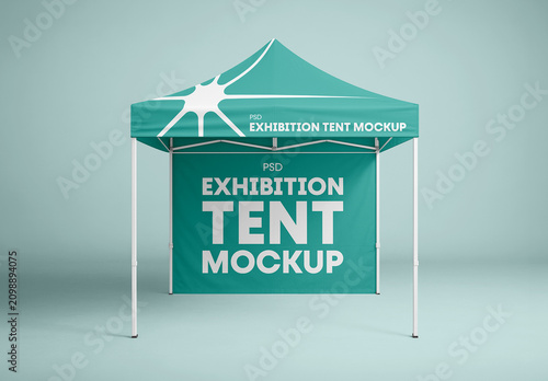 Exhibition Tent Front View Mockup