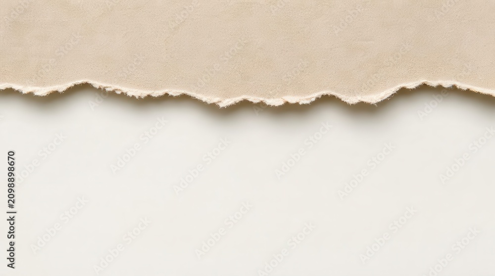 Fototapeta premium Ripped paper creating brown textured border background
