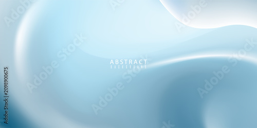 Abstract soft light blue fluid gradient background with wavy silky textures.