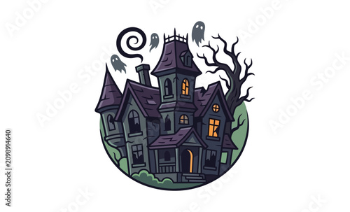 Haunted House Vector Illustration