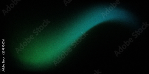 Foto Dark green blue grainy gradient background, black backdrop, noise texture effect