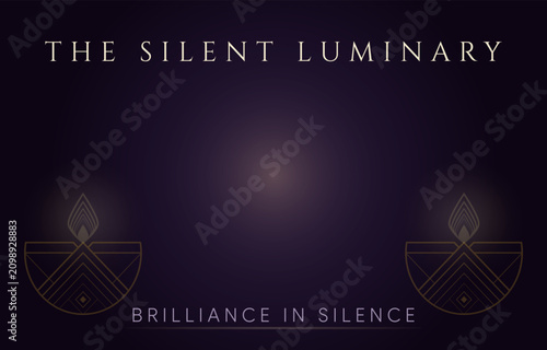 The Silent Luminary Diwali Template background