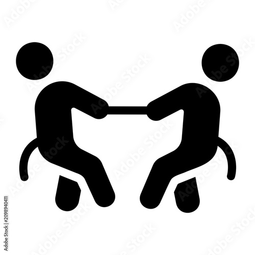 Tug of war Solid icon