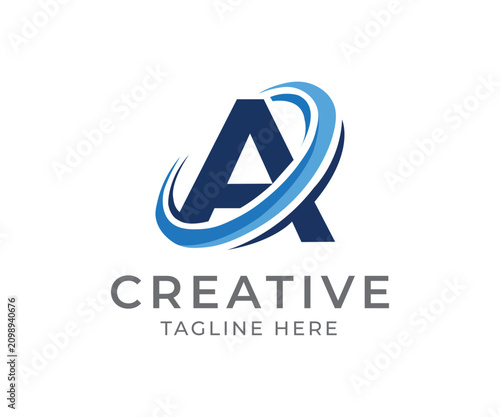 Obraz na plátne Premium corporate floral halo logo with oversized blossoms in bold solid black v