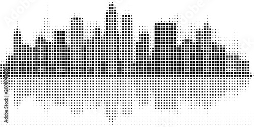 Φωτογραφία Pixel disintegration background