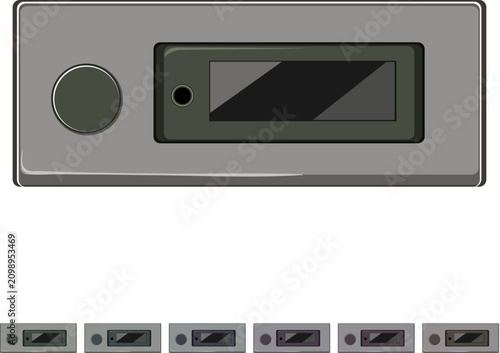 Schilderij op canvas music digital amplifier cartoon