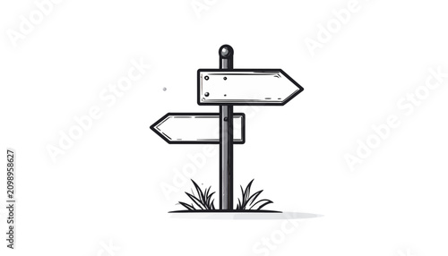 Foto Directional signs on a post.