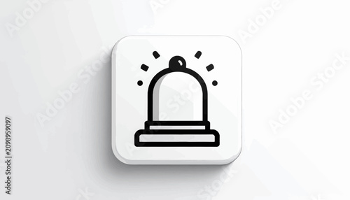 Bild auf Leinwand Simple black service bell icon design.