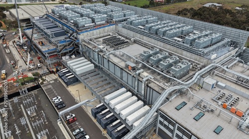 Foto Large data center building energy infrastructure construction