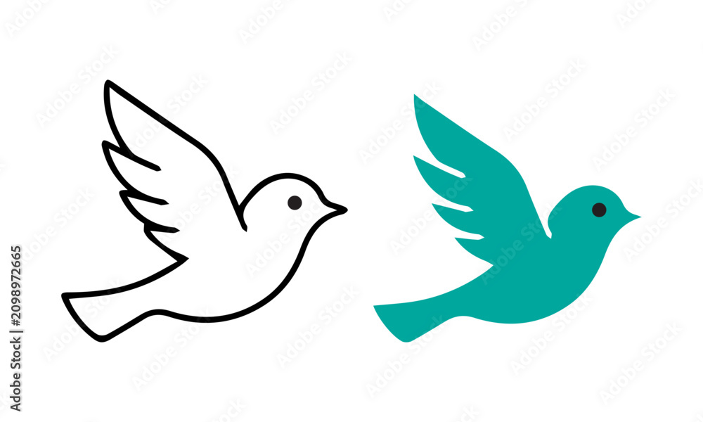 Obraz premium Modern Minimalist Bird Logo Design | Creative Flying Bird Vector Logo for Business Branding
