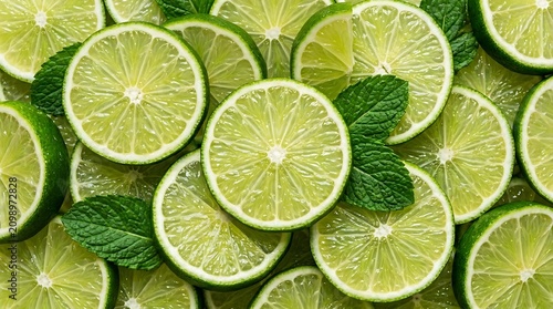 Lime Slices with Mint – Fresh Citrus