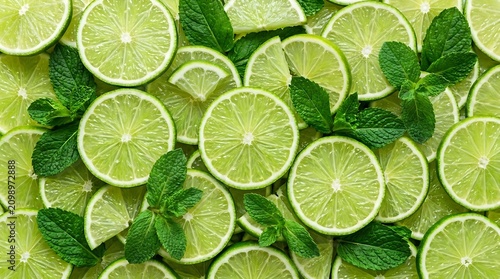 Lime Slices with Mint – Fresh Citrus